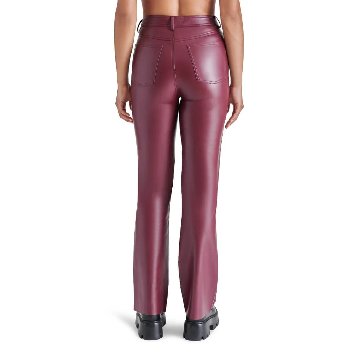 Steve Madden Loren Faux Leather Straight Leg Pants