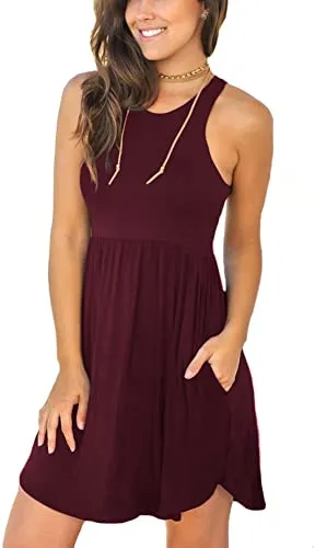 Summer Sleeveless Casual Dress Cover Up Swimsuit