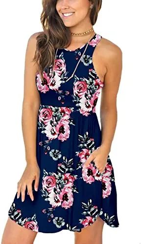 Summer Sleeveless Casual Dress Cover Up Swimsuit