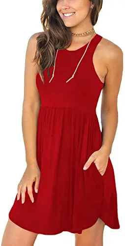 Summer Sleeveless Casual Dress Cover Up Swimsuit