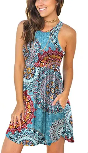 Summer Sleeveless Casual Dress Cover Up Swimsuit