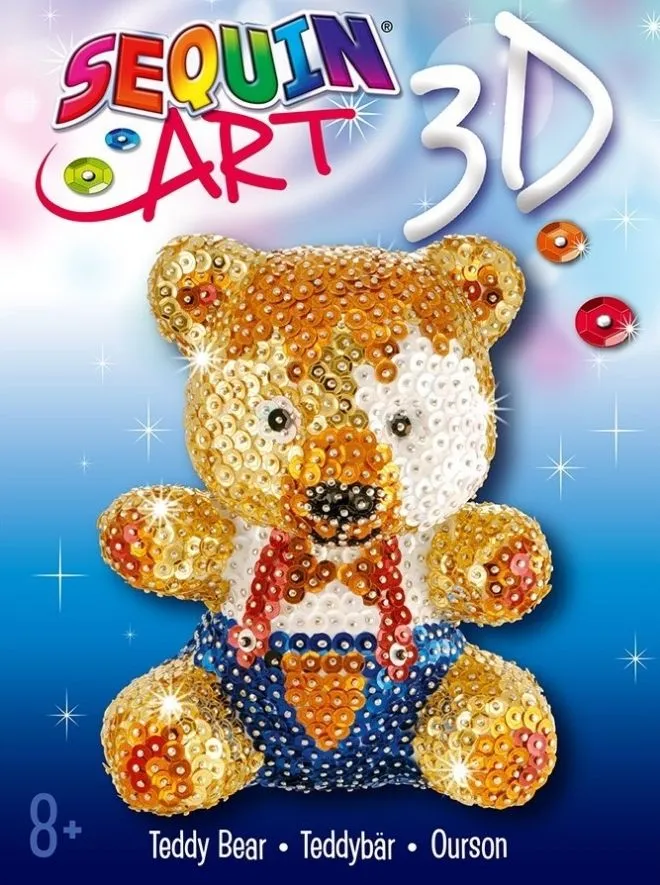 TEDDY Sequin Art® 3D Sculpture - Sparkling DIY Decorative Craft Kit