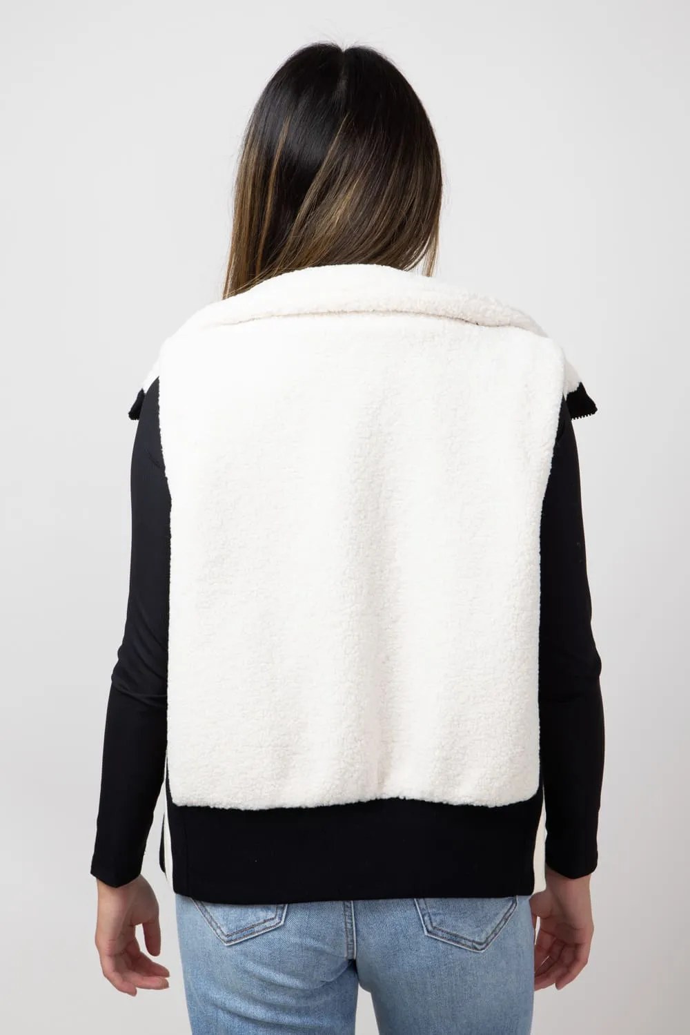 Teddy Vest for Women in Off White | JK8230-WHT