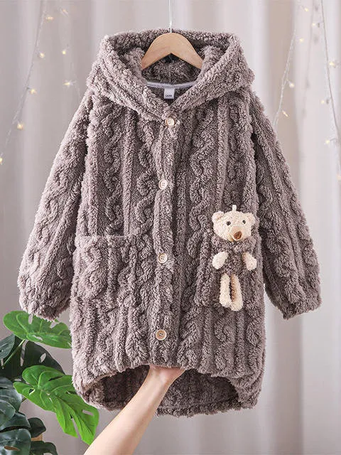 The Coziest Bear Plush House Robe and Toy