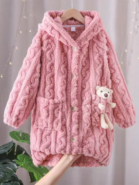 The Coziest Bear Plush House Robe and Toy