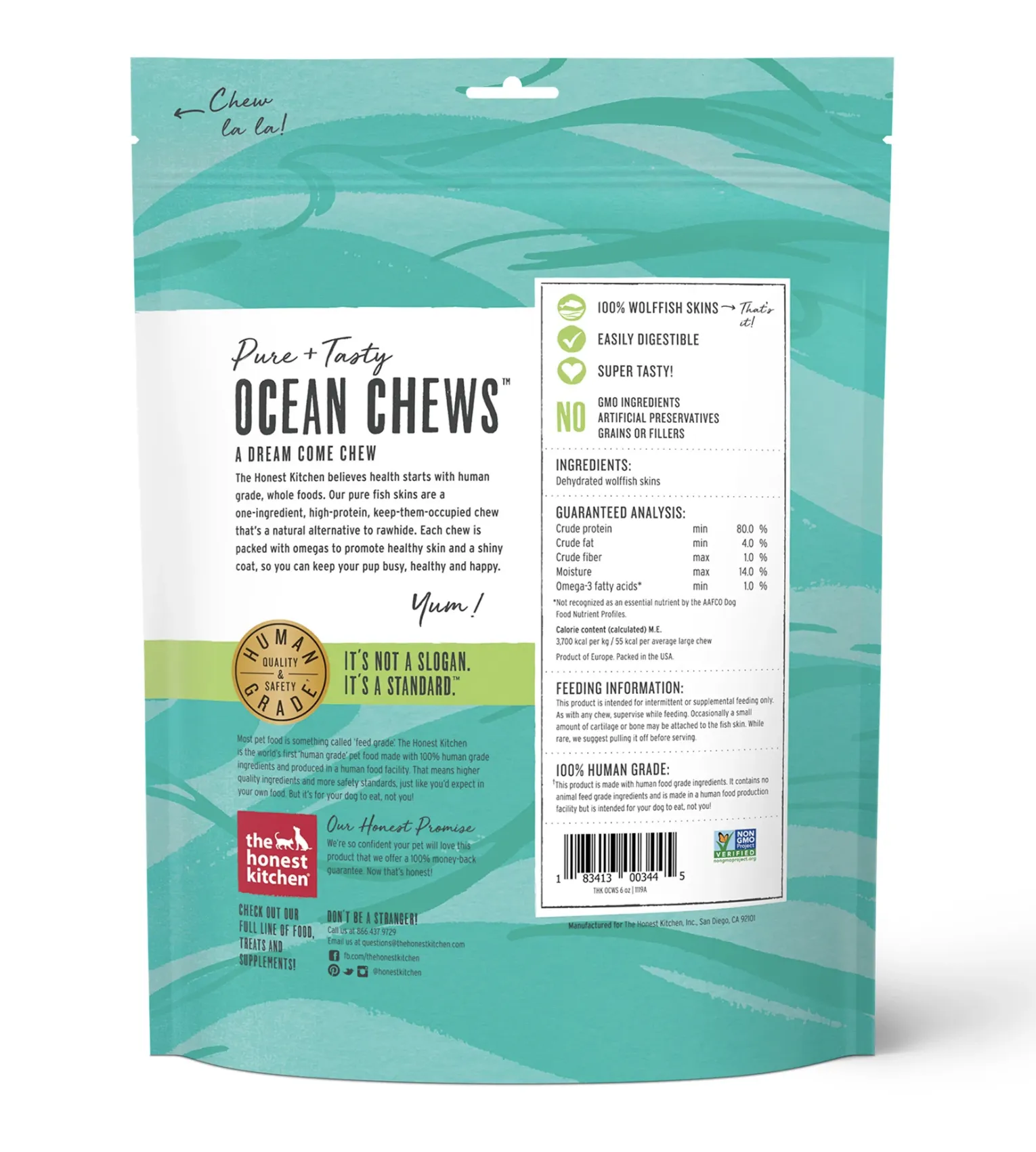 The Honest Kitchen Hearty Wolffish Ocean Chews