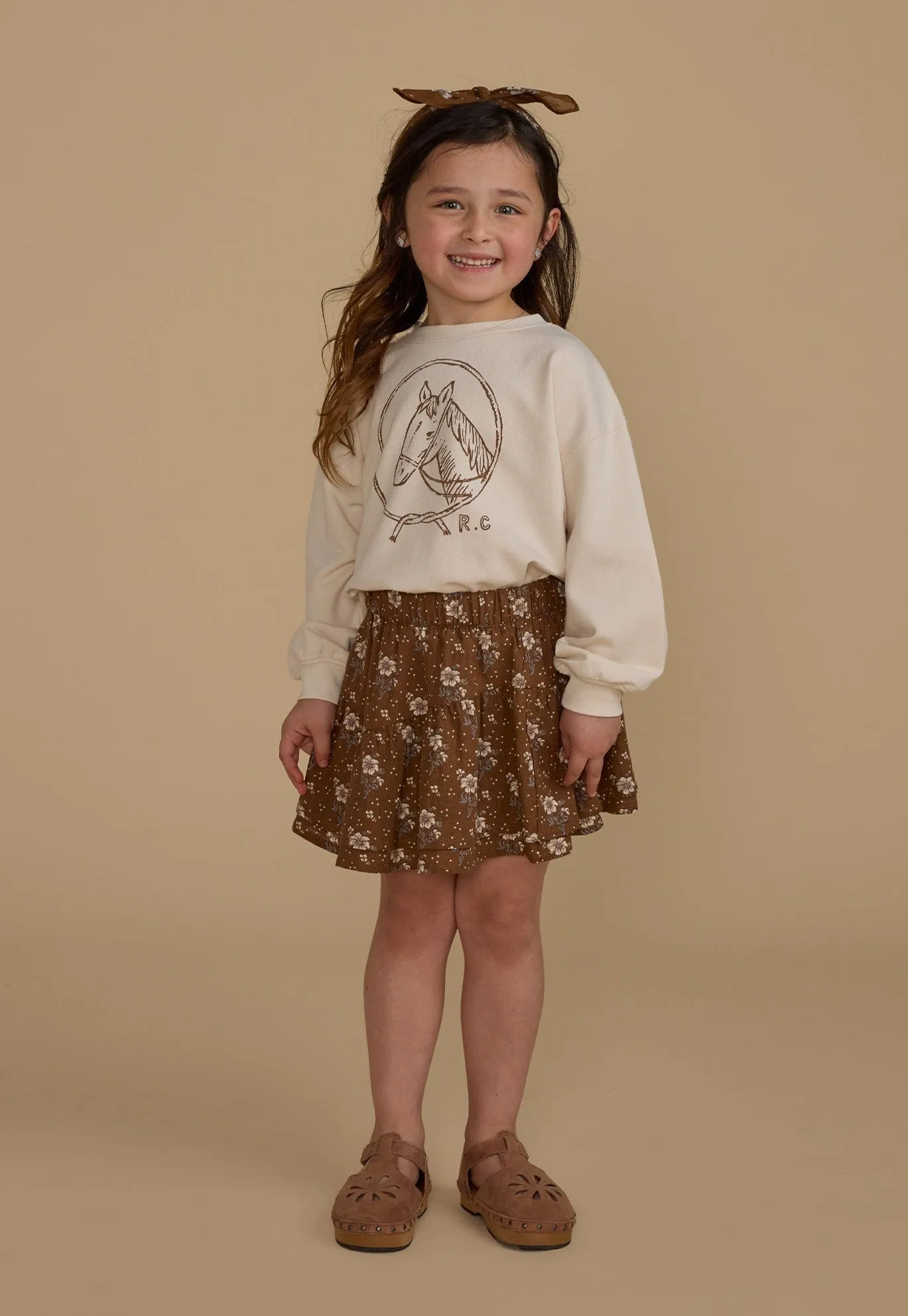 The Tiered Mini Skirt by Rylee   Cru - Autumn Rose - KIDS