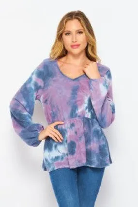 Tie Dye Long Sleeve Top