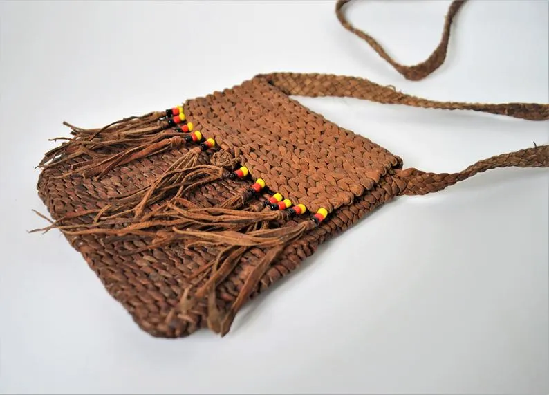 Tribal leather bag handmade in Shalateen Egypt