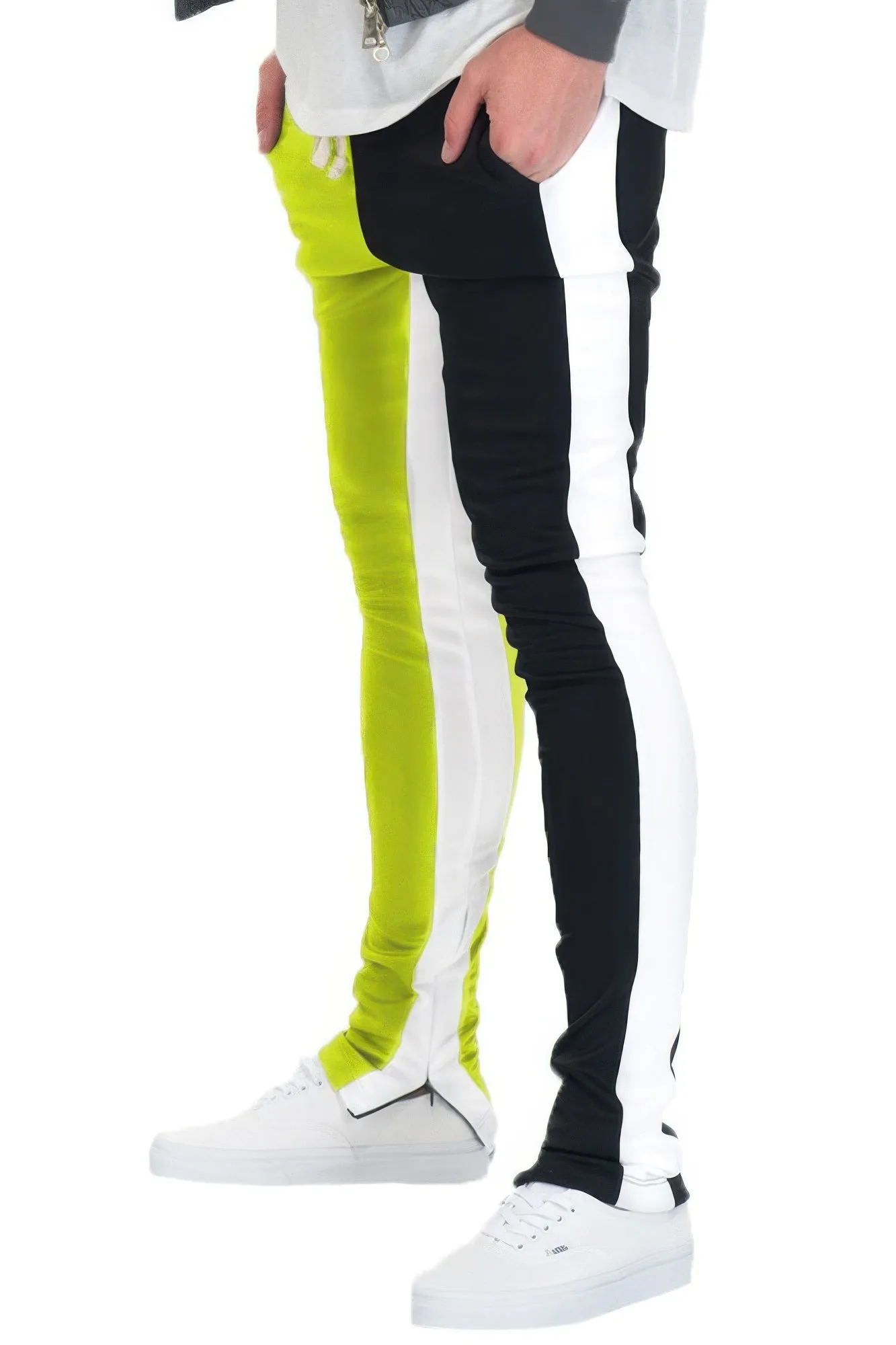 Two Tone Color Block Track Pant Jogger