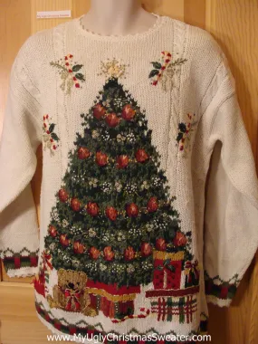 Ugly Christmas Sweater 80s Huge Horrible Tree