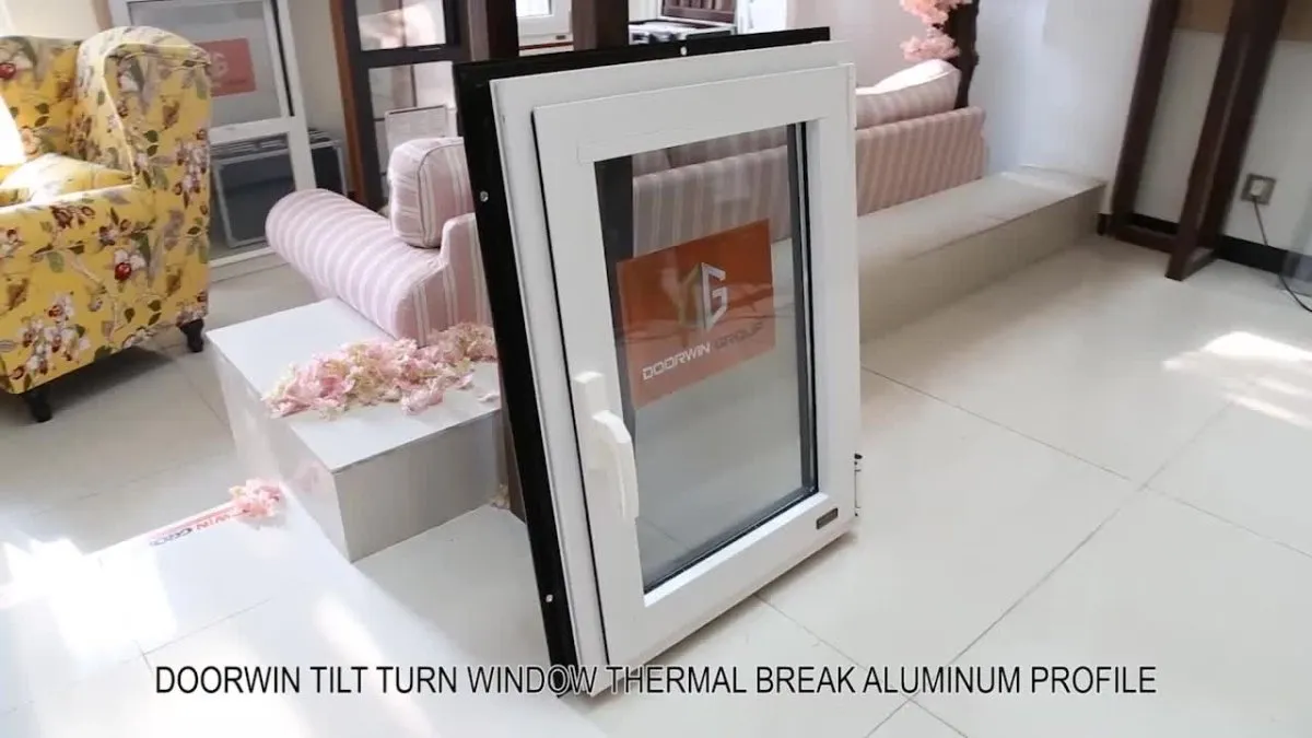 uk thermal break aluminum Tilt and turn hinge windows for hotel use