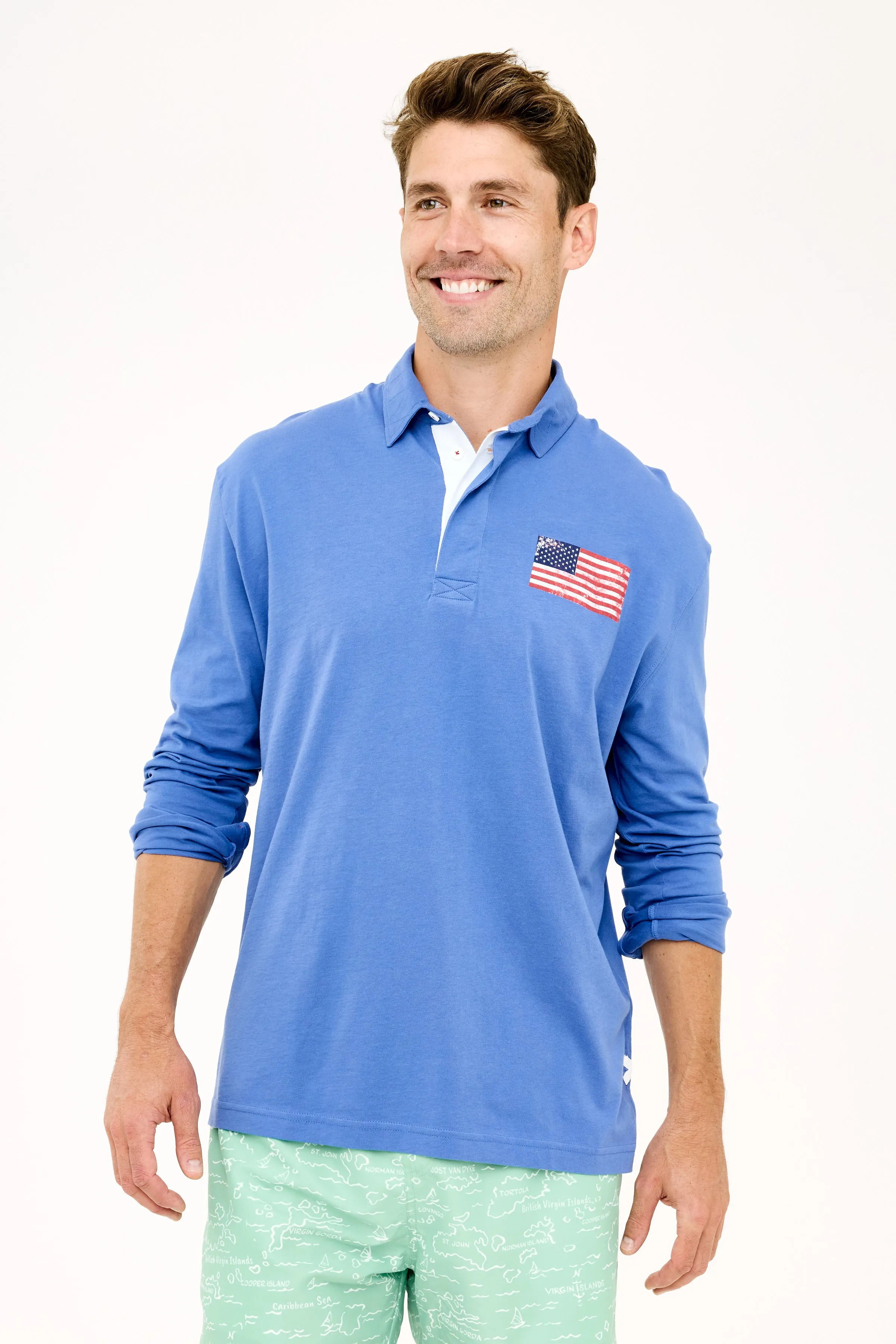 USA Flag CST Shirt - Barbuda Blue