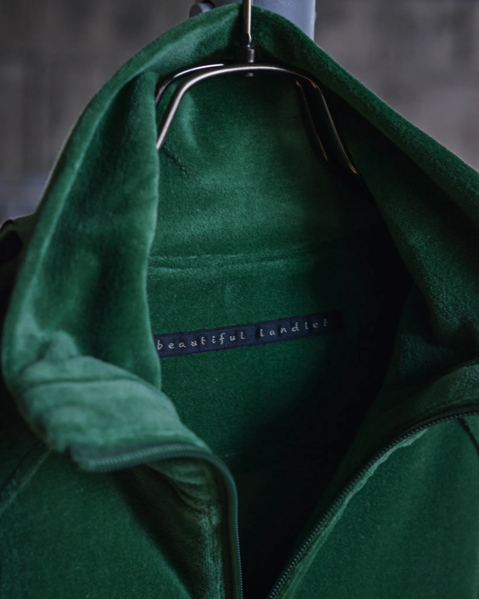 VELOUR TRACK JACKET(GREEN)