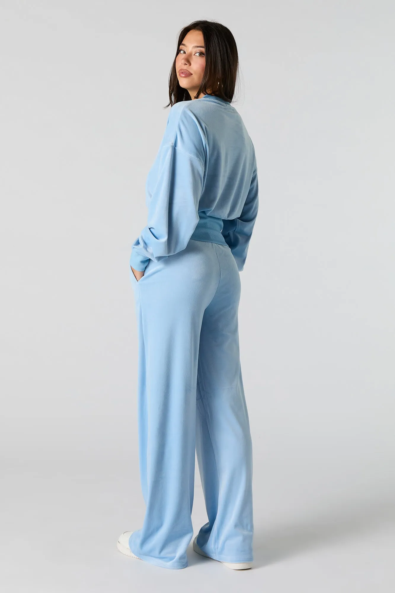 Velour Wide Leg Sweatpant