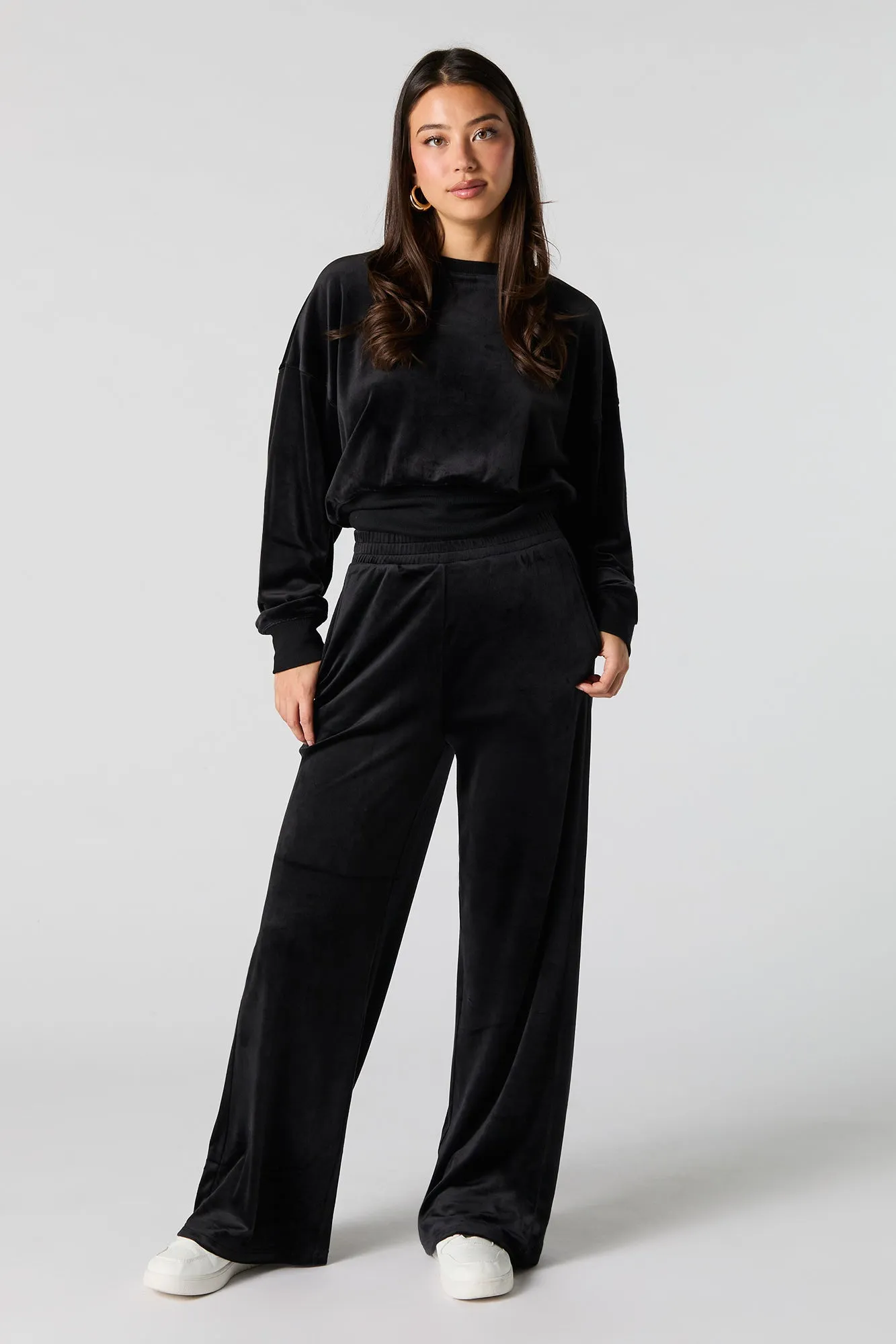 Velour Wide Leg Sweatpant