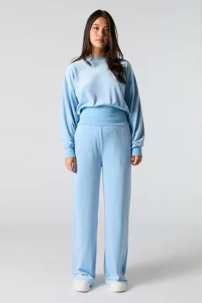 Velour Wide Leg Sweatpant