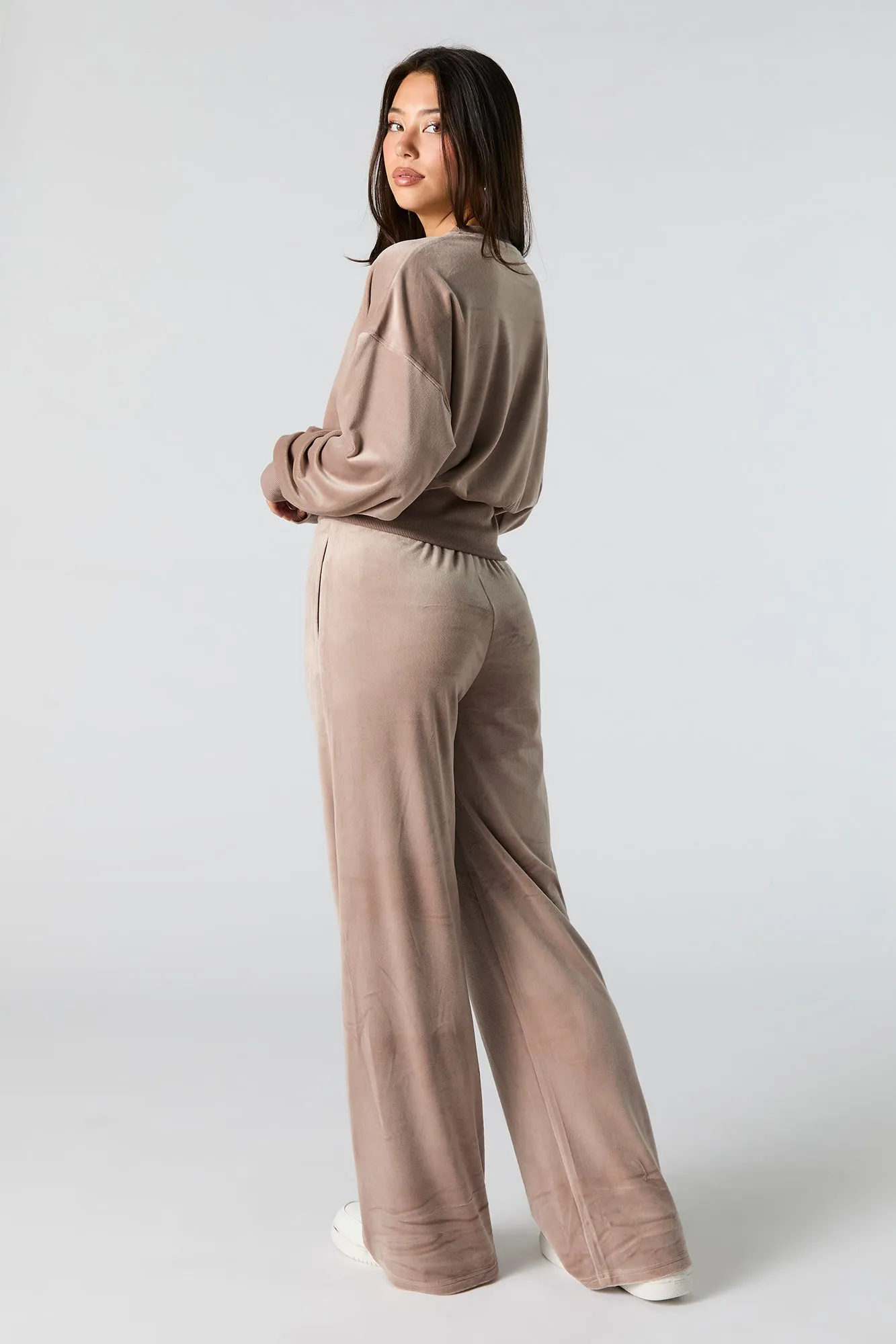 Velour Wide Leg Sweatpant