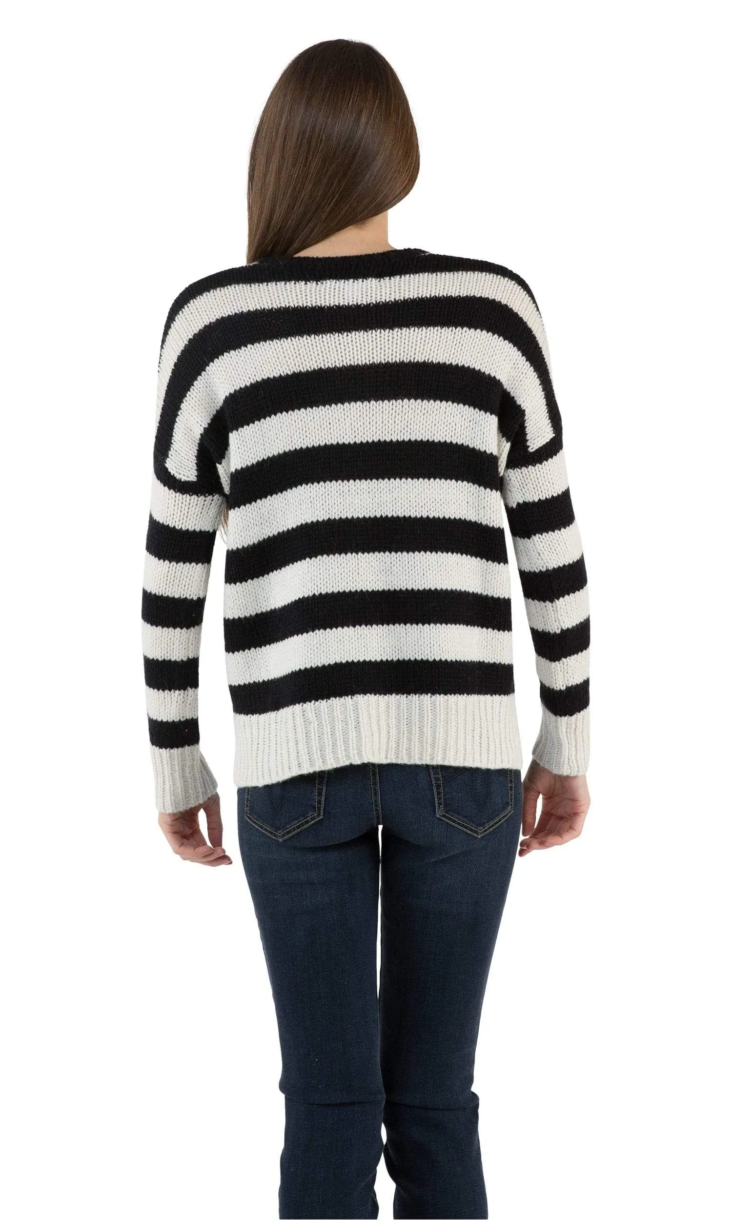 Velvet by Graham & Spencer Maddilyn Stripe Crewneck Sweater