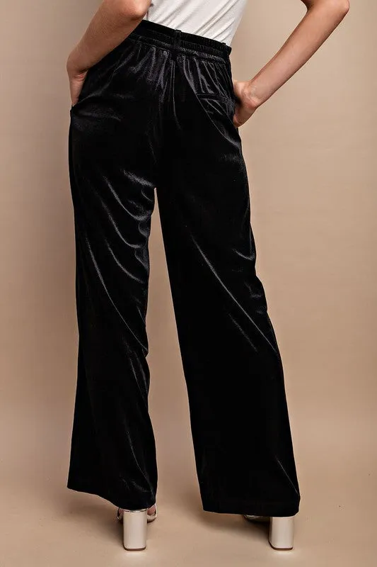 Velvet Wide Leg Pants