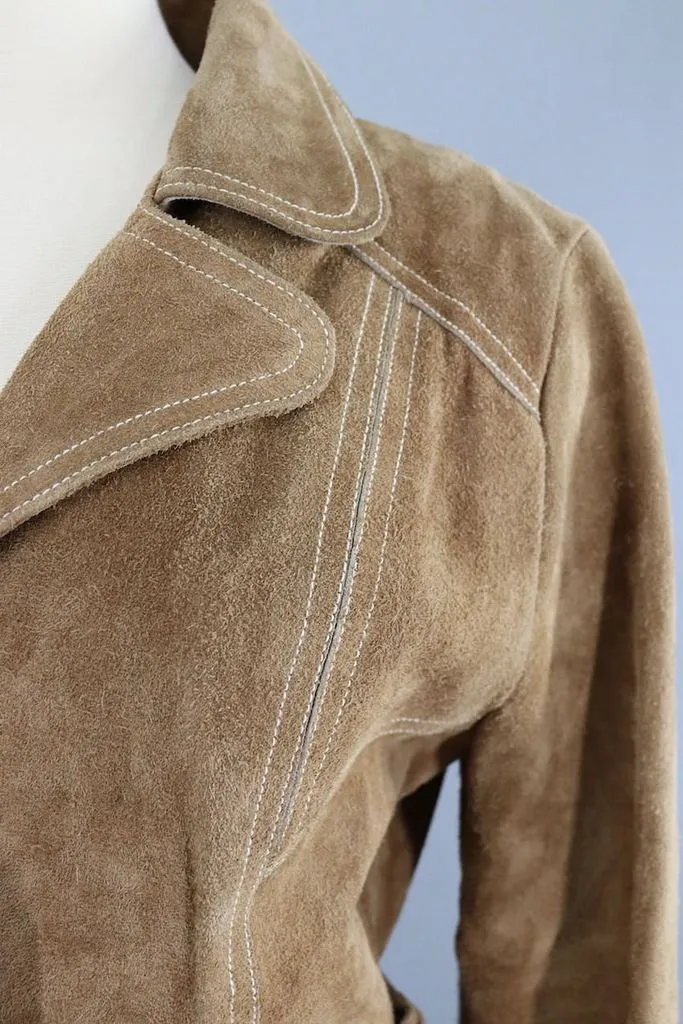 Vintage 1970s Tan Suede Jacket