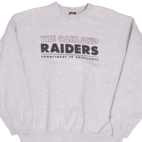 VINTAGE NIKE NFL OAKLAND RAIDERS HEAVYWEIGHT GREY SWEATSHIRT 1990S SIZE XL