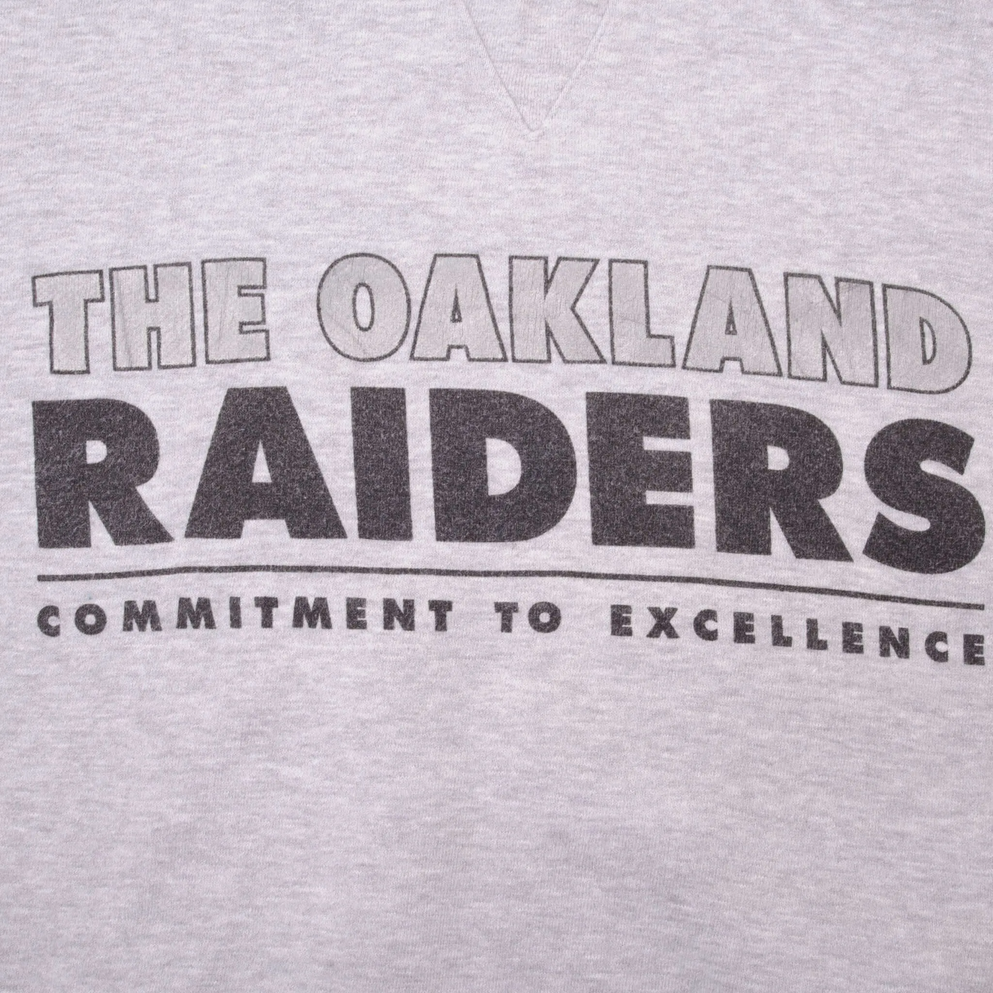 VINTAGE NIKE NFL OAKLAND RAIDERS HEAVYWEIGHT GREY SWEATSHIRT 1990S SIZE XL