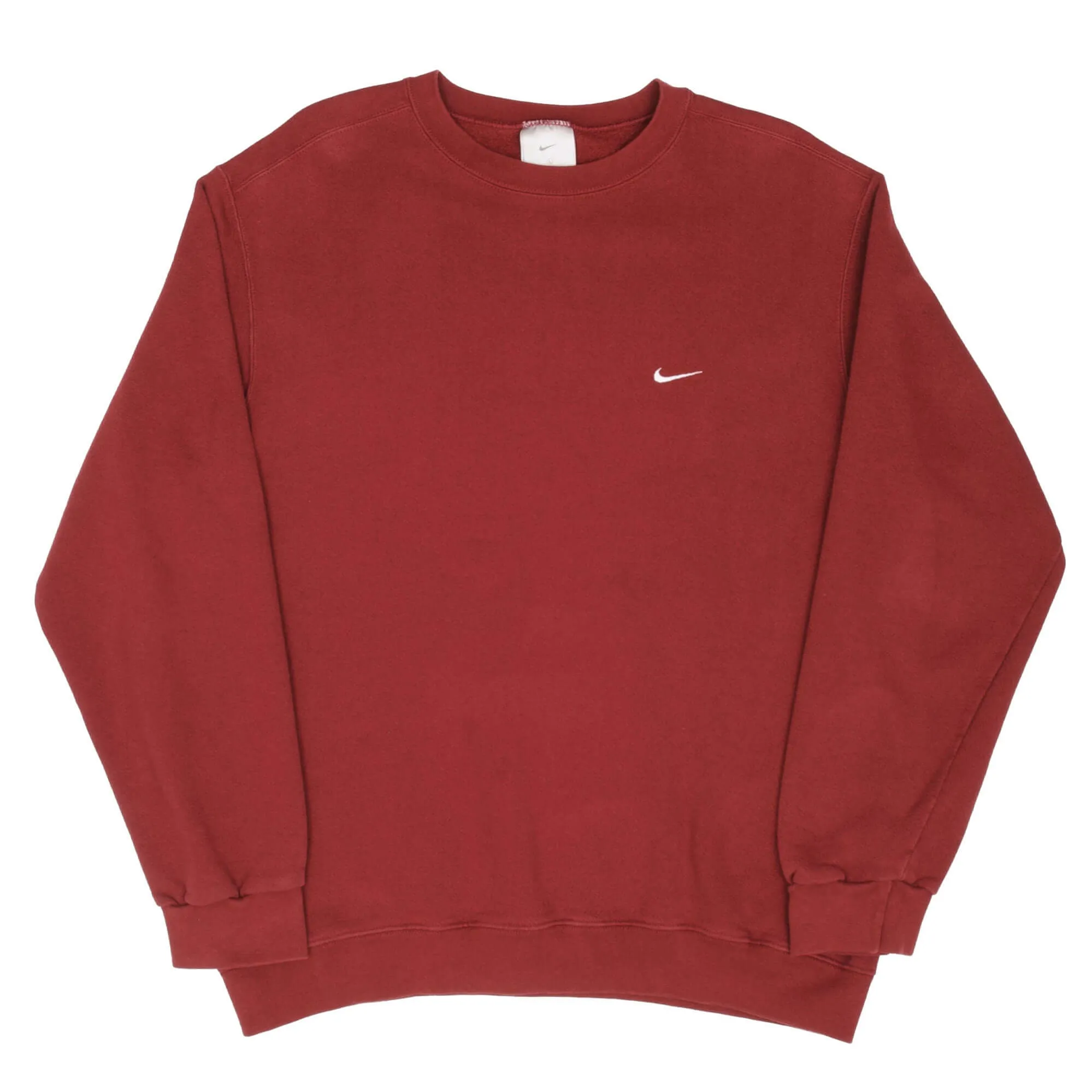 VINTAGE RED BURGUNDY NIKE CLASSIC SWOOSH SWEATSHIRT 2000S SIZE LARGE