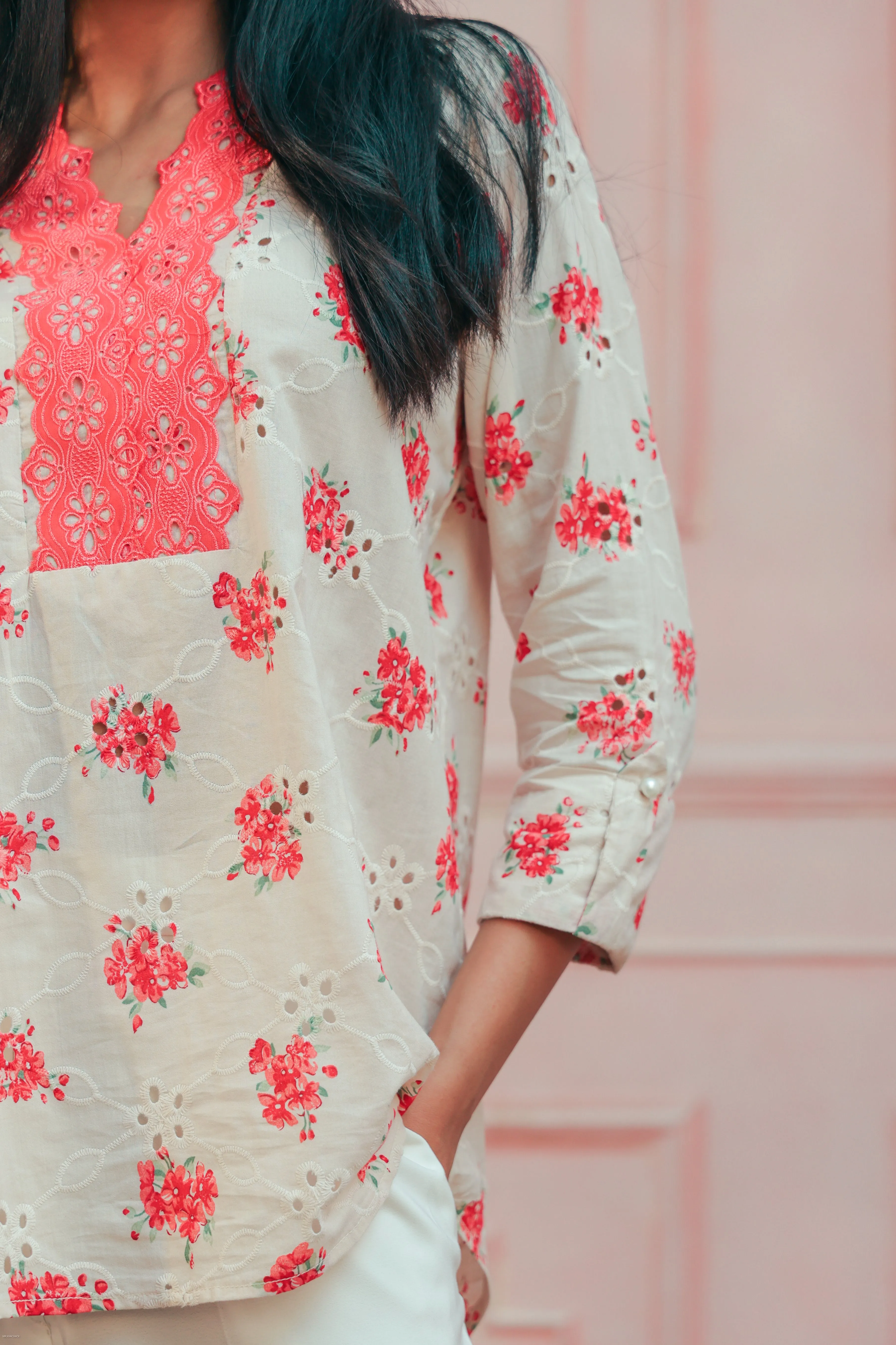 White Chikankari Kurta Set