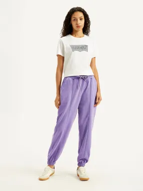 Women's Mid Rise Purple Joggers