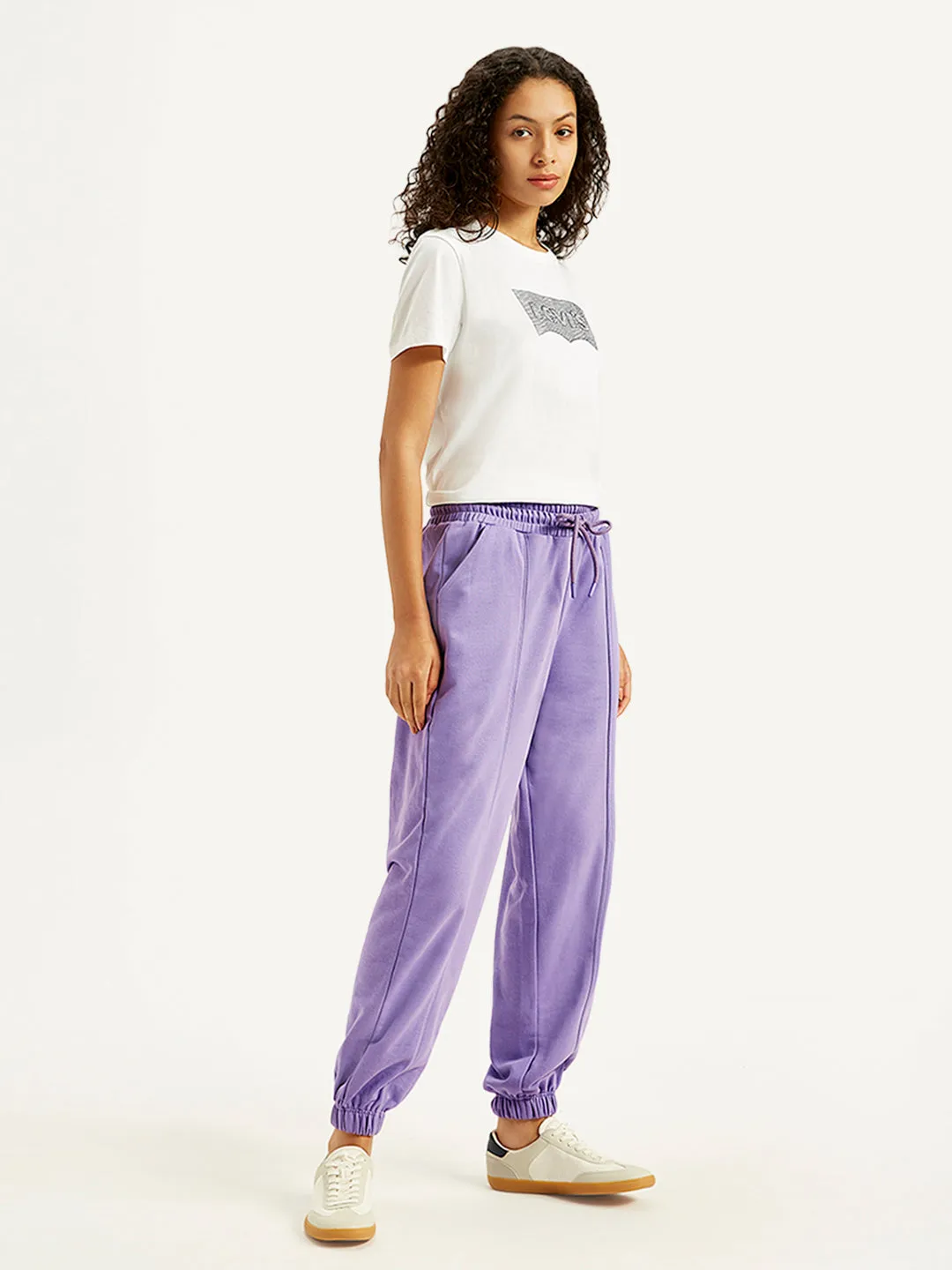 Women's Mid Rise Purple Joggers