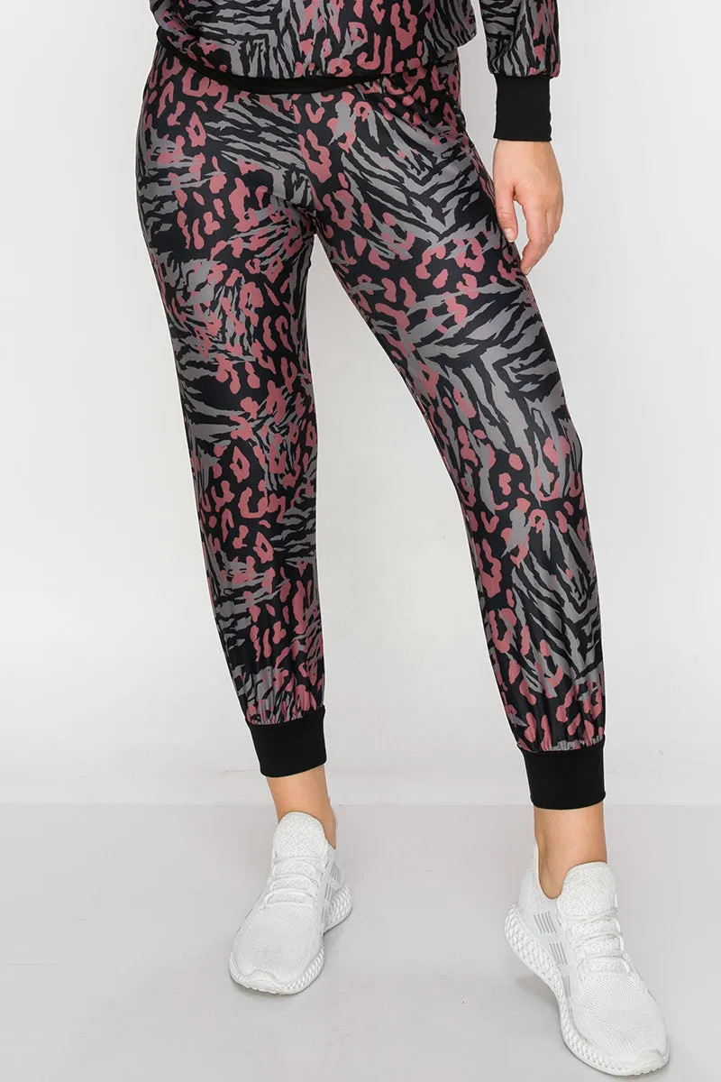 Zebra Meets Cheetah Printed Joggers